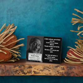 Christelijk gedicht Vader foto-herdenking rouwplec Fotoplaat