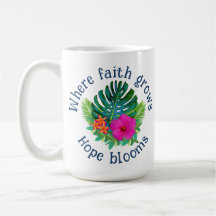 Christelijk geloof groeit Tropische bloemen hoop b