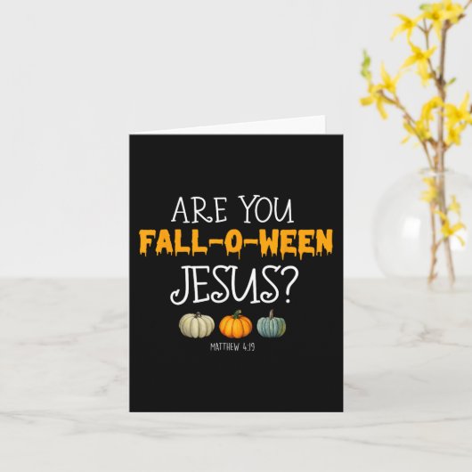 Christelijk Geloof Halloween Ben jij Herfst-o-ween Kaart (Gele Bloem)