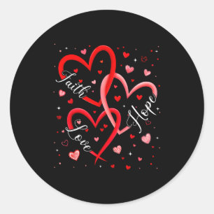 Christelijk geloof hoop liefde harten religieus Va Ronde Sticker