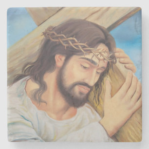 Christelijk geloof Jezus Christus Stenen Onderzetter