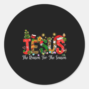 Christelijk geloof Jezus is de reden voor het seiz Ronde Sticker