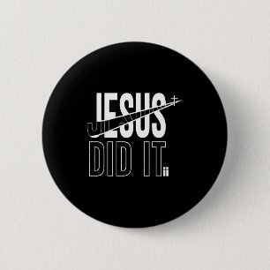 Christelijk geloof kruis Jezus deed het Ronde Button 5,7 Cm