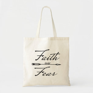 Christelijk geloof over angst tote bag