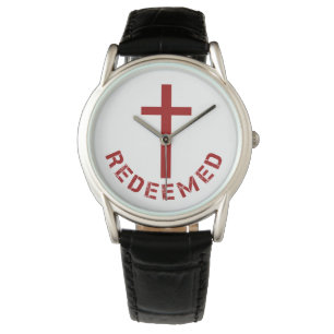 Christelijk Geloof Verlost Rode Kruis en Tekstontw Horloge