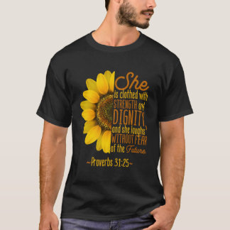Christelijk geloof - Zonnebloem Schrift van de lie T-shirt