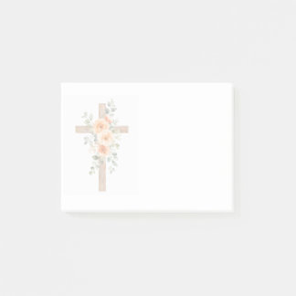 Christelijk geloofovergangs met oranje bloemen not post-it® notes
