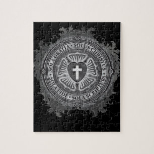 Christelijk Gift Luther Roos J-roos-zwarte achterg Legpuzzel