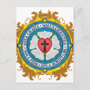 Christelijk Gift Luther Roos Jesus Cross God Angel Briefkaart