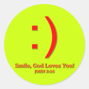 Christelijk God Love's You Ronde Sticker