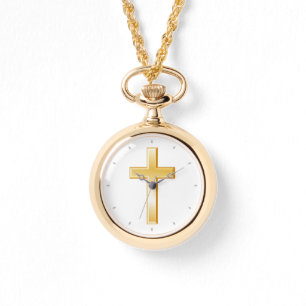 Christelijk Gold Cross Watch Ketting
