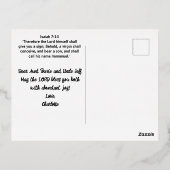 Christelijk Goud Geboorte Kerst Briefkaart (Achterkant)