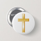 Christelijk gouden kruis Button (Voorkant /achterkant)