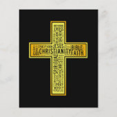 Christelijk goudtekstontwerp flyer (Voorkant)