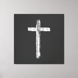 Christelijk Grunge Kruis Canvas Afdruk