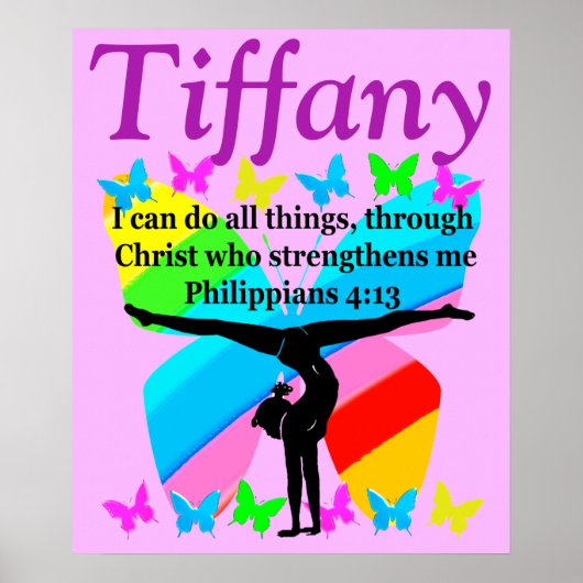 CHRISTELIJK GYMNASTICS PERSONALISEERD POSTER (Voorkant)