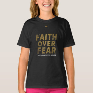 Christelijk gymshirt Faith Over Fear Workout Mot T-shirt