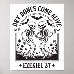 Christelijk Halloween Droge Botten Komen tot Leven Poster