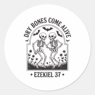 Christelijk Halloween Droge Botten Komen tot Leven Ronde Sticker