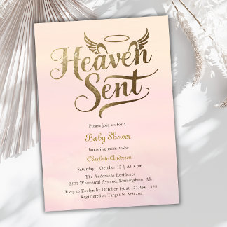 Christelijk Heaven Send Pink Clouds Girl Baby show Kaart