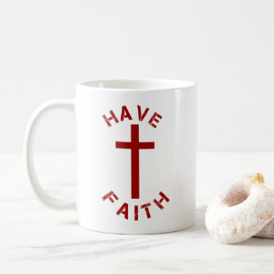 Christelijk hebben Faith Red Cross- en tekstontwer Koffiemok