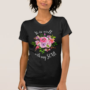 Christelijk Het Is Goed Met Ziel Roze Bloemen T-shirt