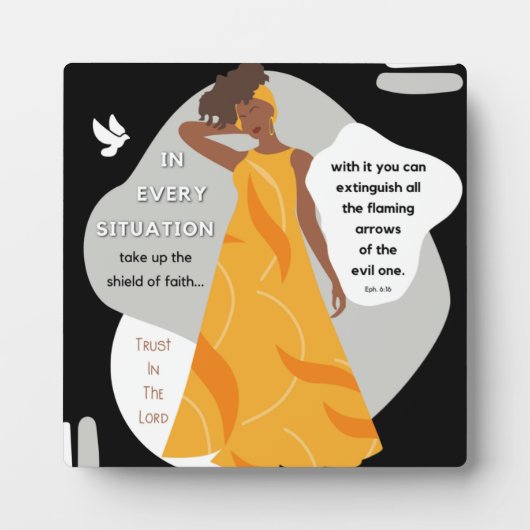 Christelijk het schild van geloof in te nemen fotoplaat (Voorkant)
