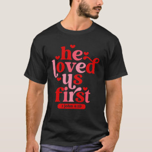 Christelijk hield hij van ons eerste bijbeltje ver t-shirt