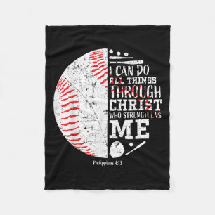 Christelijk Honkbal Filipenzen 4_13 Ik Kan Dit All Fleece Deken