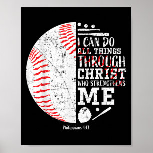 Christelijk Honkbal Filipenzen 4_13 Ik Kan Dit All Poster