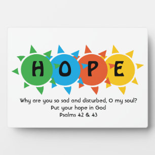 Christelijk HOOP IN GOD Suicide Prevention CUSTOOT Fotoplaat