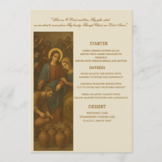 Christelijk huwelijksreceptie menu