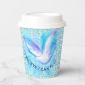 Christelijk I Can Fly Dove paper cup Papieren Bekers (Voorkant)