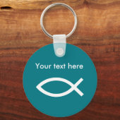 Christelijk Ichthys-symbool Sleutelhanger (Voorkant)