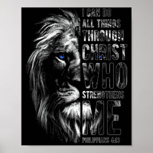 Christelijk Ik Kan Alle Dingen Doen Door Christus Poster