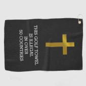 Christelijk - illegaal in meer dan 50 landen golfhanddoek (Horizontaal)