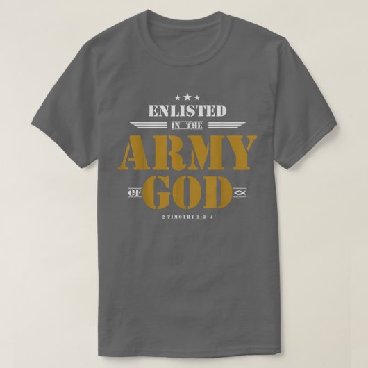 Christelijk in het leger van God T-shirt (Design voorkant)
