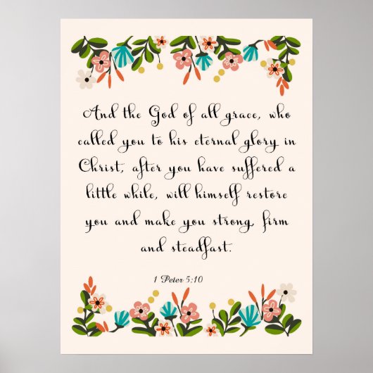 Christelijk inspirerend artikel - 1 Peter 5:10 Poster (Voorkant)