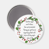 Christelijk Inspirerend kerstgeschrift Magneet (Voorkant / Achterkant)