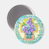 Christelijk Iris Kruis magneet (Voorkant / Achterkant)