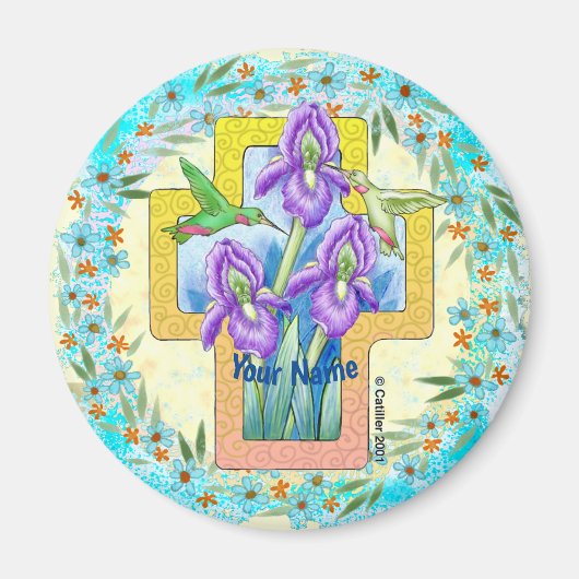 Christelijk Iris Kruis magneet (Voorkant)
