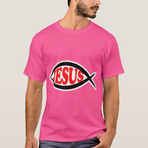 Christelijk Jezus Vis Symbool Ichthys Ichthus T-shirt