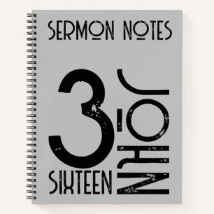 Christelijk Johannes 3:16 Minimale Typografie Pree Notitieboek