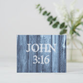 Christelijk John 3:16 Bijbelversie Briefkaart (Staand voorkant)