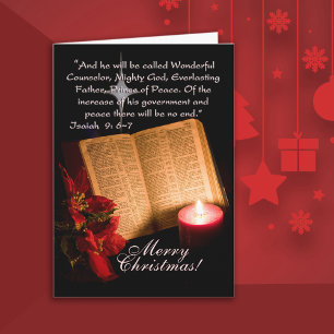 Christelijk kaarslicht kerst feestdagen kaart