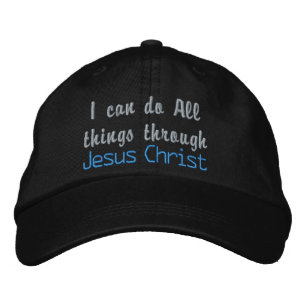Christelijk kan ik alle dingen doen Geborduurd Pet