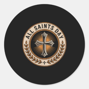 Christelijk Katholiek Kruis Heilige Geest November Ronde Sticker