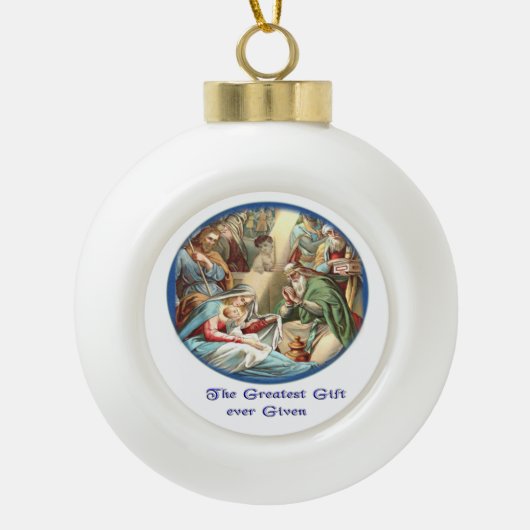 Christelijk Keramische Bal Ornament (Voorkant)