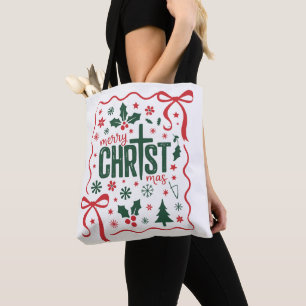 Christelijk Kerstkruis Jezus Christus Geloof Draagtas