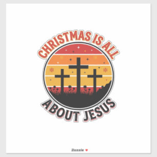 Christelijk Kerstmis Jezus Zonsondergang Kruis T-S Sticker